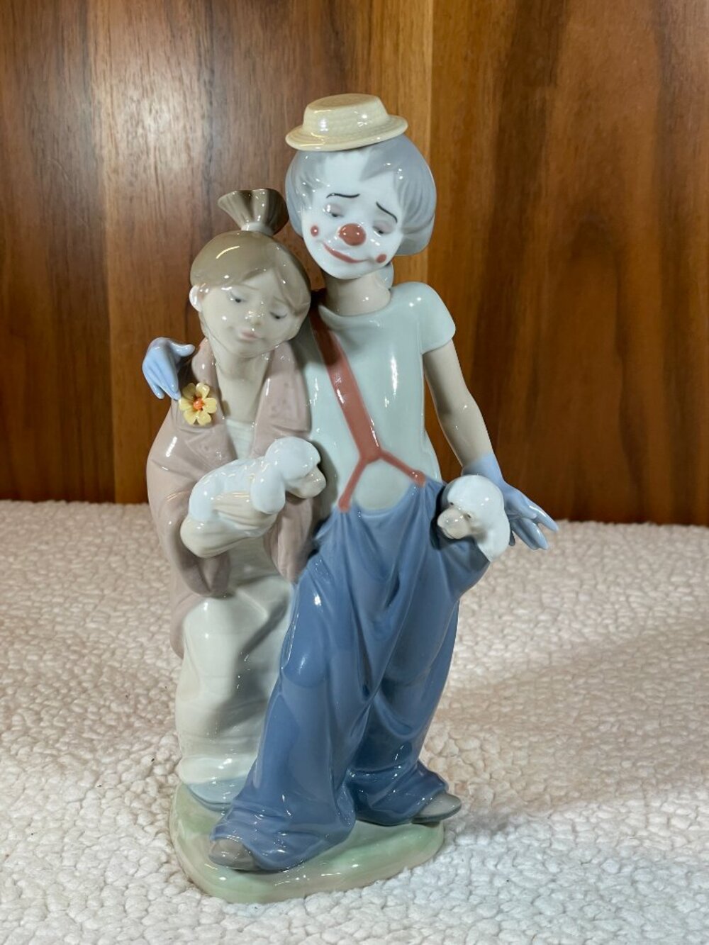 Lladro Pals Forever Figurine Porcelain Clown Girl Dogs Collector Society 7686